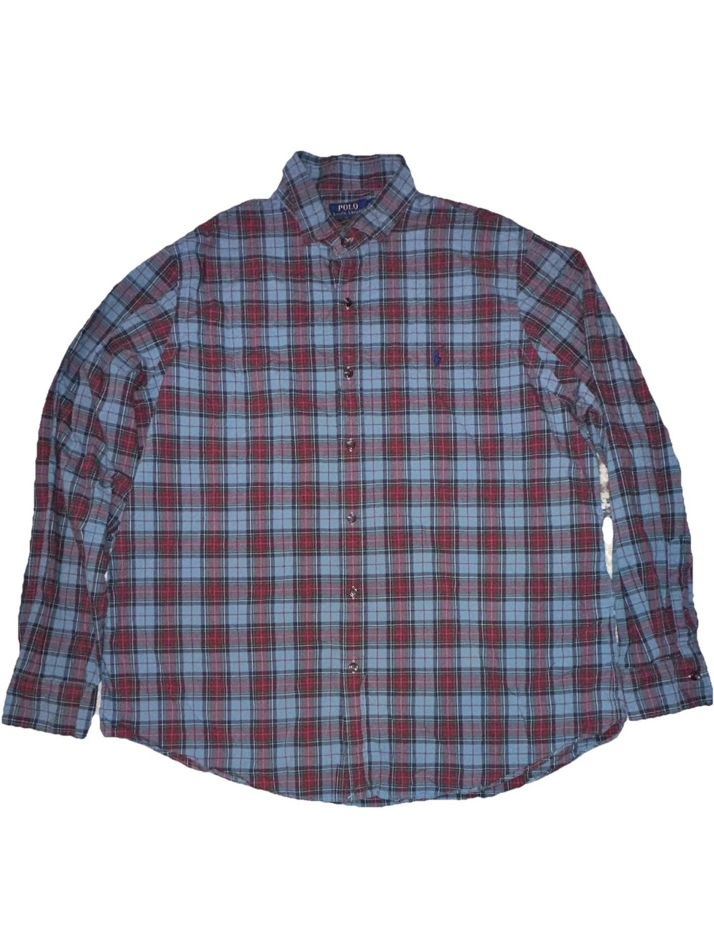 Ralph Lauren Red & Blue Plaid Button-Down Shirt